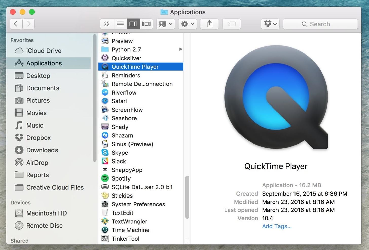 quicktime for mojave